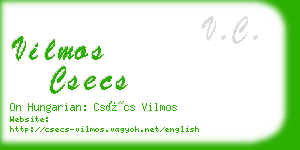vilmos csecs business card